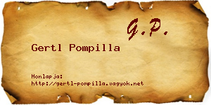 Gertl Pompilla névjegykártya